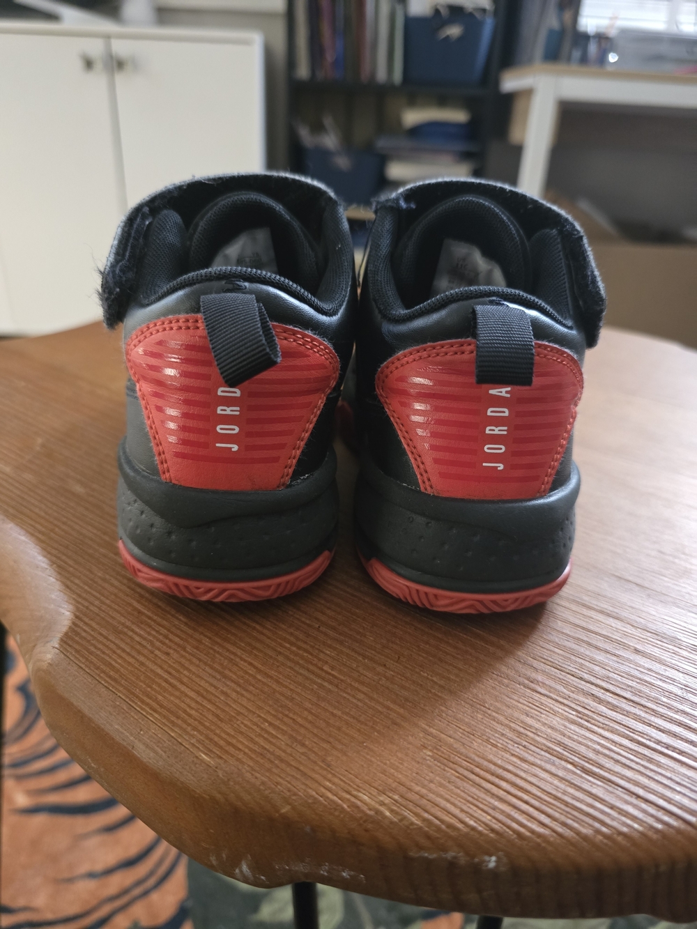 Nike Kids Black and Red Jordan Strap Sneakers - Picture 3 of 5